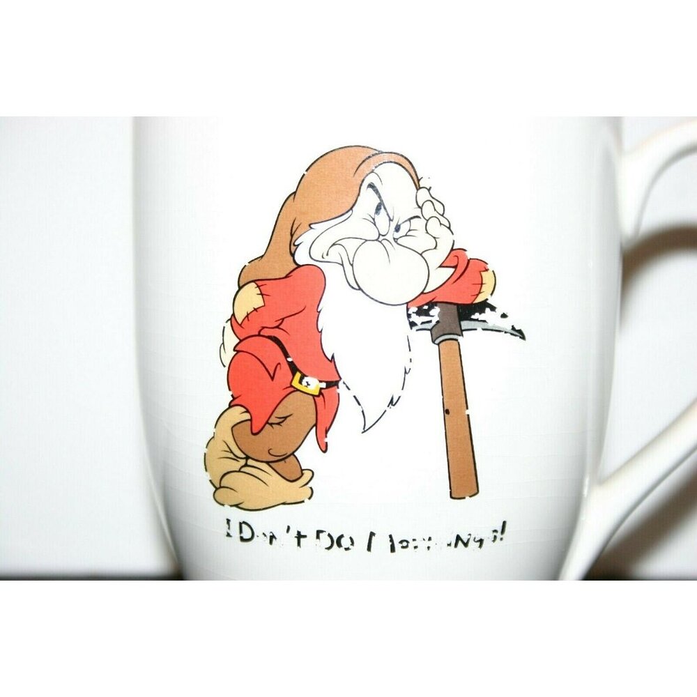 Disney Grumpy coffee mug I Don't Do Mornings ceramic cup Dwarf Snow White - Picture 2 of 7